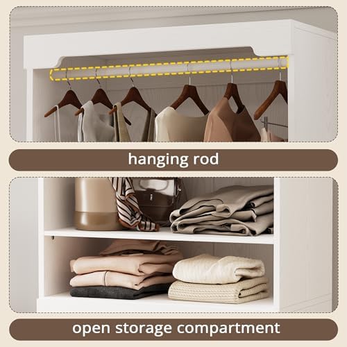 IRONCK Freestanding Closet System with Adjustable Shelves & 3 Drawers - Image 6