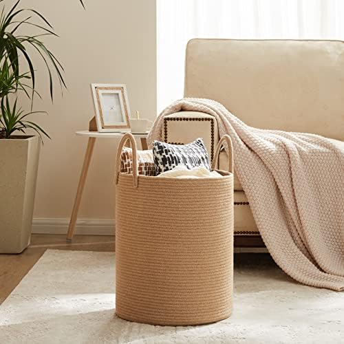Fiona's magic Jute Rope Laundry Hamper, 72L Tall Blanket Storage - Image 4