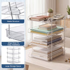 4 Tiers Clear Letter Tray Desk Organizer Paper File Organizers - Image 5