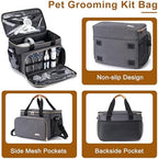 Dog Grooming Vacuum Bag, Pet Grooming Kit Bag Perfect for Dog Hair Vacuum & Grooming Tool Kit Accessories- Grey - Image 3