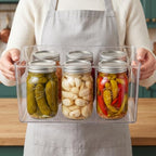 Hudgan 8 Clear Plastic Storage Bins for Pantry Organizer, Kitchen Cabinet - Image 3