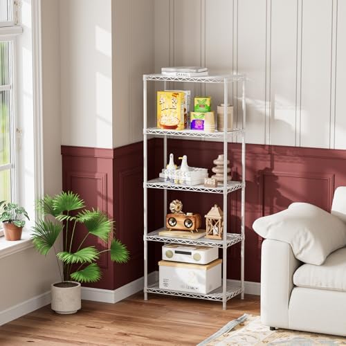 Golpart 5Tier Adjustable Storage Shelves Metal Wire Shelving Standing Shelf - Image 5