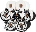 Farm Animal Toilet Paper Holder Wall Mount/Stand for Extra 8 Rolls by WHIMSTITCH