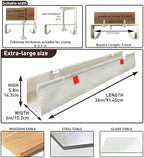 Under Desk Cable Management No Drill – 36" L x 6" W Cord Organizer, Upgraded Silicone Pads (No Scratch), 16 Cable Slots, Washable PE Honeycomb Base, Fits Desks 0–2.1" Thick, Beige - Image 5
