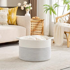 KAKAMAY Large Blanket Basket with Handles, Storage Basket for Living Room - Image 3