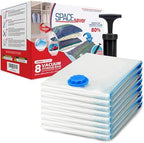 Spacesaver Vacuum Storage Bags with Hand Pump, Jumbo, 8 Pack by Spacesaver