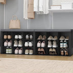 Hzuaneri Shoe Storage Bench with Cushion, Storage Bench with 18 Cubbies by Hzuaneri