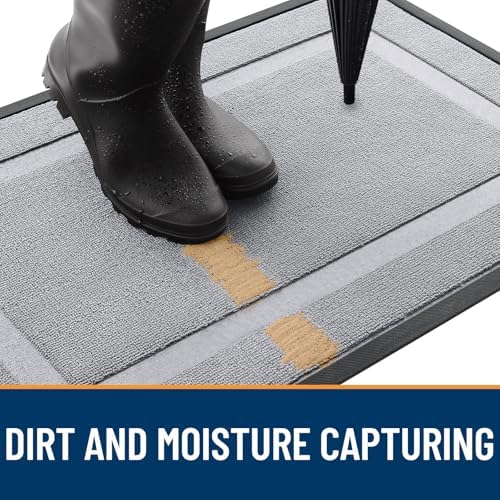 OLANLY Front Door Mat Outside 35x23, All-Season Heavy-Duty Rubber Doormat - Image 4