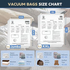 8 Pack XXL & Jumbo Space Saver Vacuum Storage Bags - Image 2