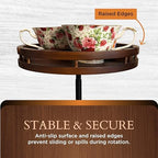 2 Tier Lazy Susan Organizer – 12" Bamboo Rotating Spice Rack Organizers with Adjustable Height Turntable for Cabinet, Pantry, Medicine Cabinet, Kitchen, Spinning Bathroom Counter Top Organizers - Image 7
