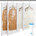 Hanging Vacuum Storage Bags with Electric Pump – 4-Pack Hanging Vacuum Seal Bags for Clothing, Space-Saving Compression Bags for Suits, Jackets, Travel Wear, Winter Coats & Outerwear by Unknown
