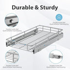 Pull Out Cabinet Organizer, 26.8” Slide Out Kitchen Organizers Storage - Image 3