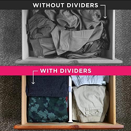 8 Drawer Organizer and Dividers, Organize Silverware and Utensils in Home Kitchen, Divider for Clothes in Bedroom Dresser, Designed to Not Snag Underwear and Bra Fabrics, Bathroom Storage Organizers - Image 6