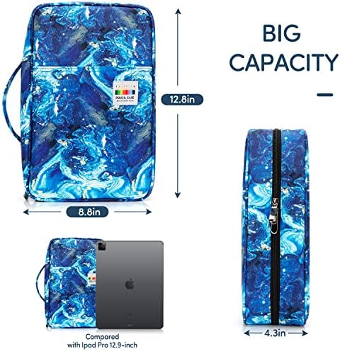 YOUSHARES Color Pencil Case 300 Slots - Oxford Colored Pencil Case with Zipper Holds 300 Colored Pencils or 200 Gel Pens for Prismacolor Colored Pencils & Gel Pen (Quicksand Blue) - Image 6