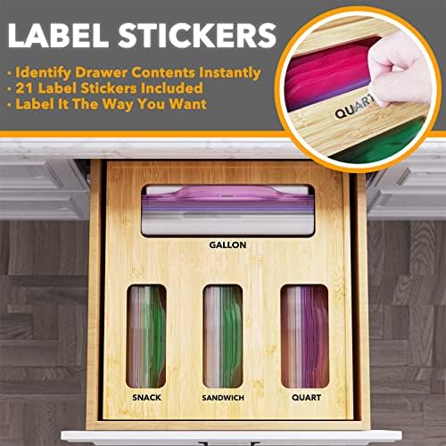 SpaceAid Bag Storage Organizer (1 Box 4 Slots), SpaceAid WrapNeat 4 in 1 Wrap Dispenser - Image 6