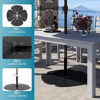 GREENVINES 30" Petal-Patio-Umbrella-Base, Cast Iron, Black - Image 6