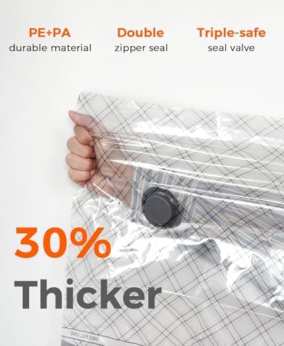 12-Pack Vacuum Seal Bags for Clothing Travel with Cordless Pump - Image 2