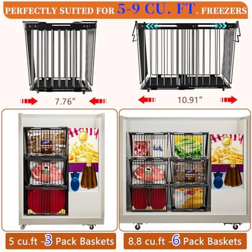 Large Freezer Organizer Bins for 5 to 9 Cu.Ft,Leak-Proof Bottom，4Pack - Image 6