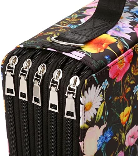 480 Individual-Slots Colored Pencil Case w/Handle & Shoulder Strap - Image 4