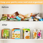YIHONG 36 Pack Clear Pantry Organizer Bins, Plastic Containers with Handle for Kitchen,Freezer,Cabinet,Closet,Bathroom Under Sink Storage - Image 3