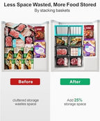 iSPECLE Freezer Organizer Bins - Small Storage Baskets for 7 Cu.Ft, 4 Pack - Image 2