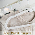 Gray Velvet Hangers 60 Pack, Adult Hangers Anti-Slip Slim Space Saving Hangers with 360° Swivel Hook, 17.5 Inch Clothes Hangers for Coats,Sweater,Jackets,Dresses, Shirts, Suits & T-Shirts - Image 3