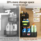 Three-Tier Under Sink Organizer Kitchen Bathroom, Mesh, 1 Pack - Image 3