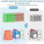 23.62” Extra-Long Under-Shelf Hanging Laundry Basket Organizer, 3-Pack Space-Saving Laundry Organizer, Fits Wire Shelving (Rod Diameter < 0.38”), Modular with Dividers for Custom Laundry Organization - Image 3
