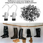 Yinder Boot Hangers Clips Laundry Hooks Hanging Stainless Steel Clothes Pins Portable Hangers for Closet Travel Socks Pants Handbags Hats Towels(Black,350 Pcs) - Image 4