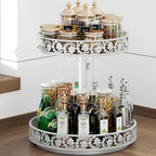 2 Tier Lazy Susan Organizer Turntable, 12 Inch, White by HISKIWUU