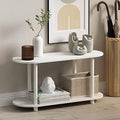 Furinno Turn-N-Tube Display Shelf, 4-Tier Oval Book Shelf, Storage Shelves with Soft Edges and Open Shelves, Toolless Assembly, for Organization and Storage, Living Room, Home Office, White by Furinno-FitsYourSpaceFitsYourBudget