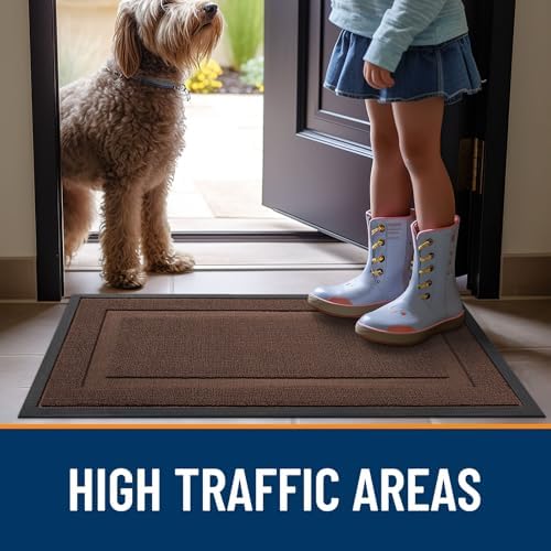 OLANLY Front Door Mat Outside 47x23, All-Season Heavy-Duty Rubber Doormat - Image 6