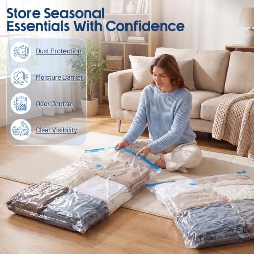 10 Pack Extra Jumbo Vacuum Storage Bags 51.2 x 39.3 Inch - Image 5