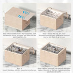 Shoe Organizer for Closet, 2 Pack Foldable Shoe Storage Box with Clear Cover and Adjustable Dividers, Stackable Storage Bins for Boots, Fits up to 32 Pairs (Beige, 19.7 × 15.7 × 12.6 in) - Image 4