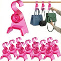 OnDisplay Premium Acrylic Purse Hanger Hook for Closet Rod – Wide Arch Handbag Organizer Protects Straps from Creasing – Heavy Duty Storage Hook for Hats, Belts, Backpacks & Scarves (Pink, 12) by OnDisplay