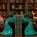 Bellaa Peacock Bookends, Vintage Turquoise 21505 - Image 7