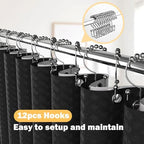 25 PCS Black Bathroom Accessories Set丨Shower Curtain Bathroom Accessory - Image 4