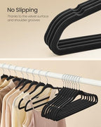 SONGMICS Velvet Hangers 60 Pack, Non-Slip, Heavy-Duty, Space-Saving - Image 3