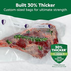 FoodSaver Heavy Duty Vacuum Sealer Rolls, 4 Pack 8" x 17.5' Rolls (70 Total Feet), 30% Thicker BPA-Free Bags for Food Storage, Sous Vide, Meal Prep - Image 3