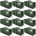 SWEET DOLPHIN 12 Pack 200LB Heavy-Duty Moving Bags with Wrap-Around Handles, Extra Large Storage Totes for Space Saving, Clothes Storage Bags, College Dorm Essentials, Green, 24 Gal by SWEET+DOLPHIN