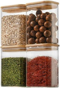 D2scrma 37oz/1.2Qt Rectangle Glass Storage Containers with Lids 4-Pack by Delicatedtoservicecustomer