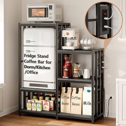 MAJALiS Mini Fridge Microwave Combo Stand Cabinet Shelf with Storage Space by MAJALiS