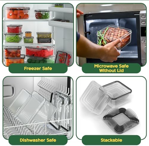 RockBerry 66 Pcs Food Storage Containers with Lids Airtight, Total 19075ML - Image 4