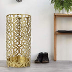 Joveco Metal Umbrella Racks, Gold Round Stand Holder Organizer with Drip Tray, Freestanding Holders for Canes Walking Sticks Entryway Home Office (Gold) - Image 3