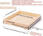 Mulush 29”W x 21”D x 3”H Soft Close Slide Out Wood Drawer Organizer for Kitchen, (Cabinet Opening>29.5 inches for Bottom Assembly, Width= 29 inches for Side Assembly) - Image 3