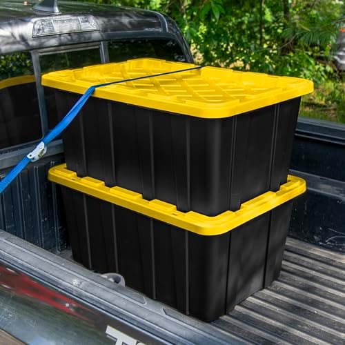 Sterilite Industrial Storage Tote with Lids for Garage, 38 Gallon, 12-Pack - Image 6