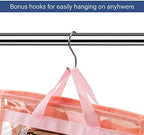 Handbag Dust Bags Clear Purse Storage Organizer for Closet Small to Extra Large Handbags Dust Free Bags Hanging Zipper Storage Bag with Hooks, (Pink, 4 Sizes-8PCS) - Image 6