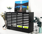 PAG-Mass Mail Sorter Organizer, Wood Literature Organizer, Student Mailbox for Classroom, Desktop Bill Paper Organizer for Office Home School, 38 Compartments, Black&White - Image 6