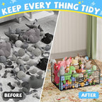 Kaiferty Indestructible Dog Toy basket, Large Toy Bin for Dogs,Pet Toy Bin Dog Metal Basket Organizer Storage for Toys Food Storage (Black) - Image 5