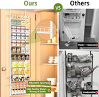 Churboro 12 Tier Over Door Pantry Organizer, 2-in-1 Adjustable Spice Rack - Image 4